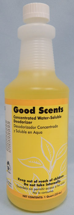 clear bottle, yellow liquid, yellow label